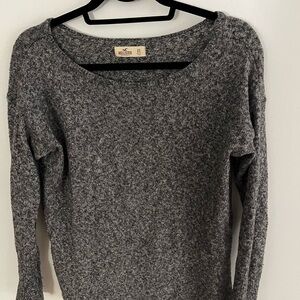 Hollister Gray Crew Neck Sweater Soft Heathered Texture